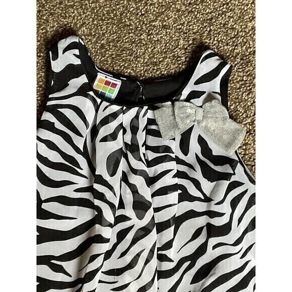 Vintage Health Tex Zebra Print Bubble Dress‎ Size 3T - Picture 2 of 5